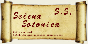 Selena Sotonica vizit kartica